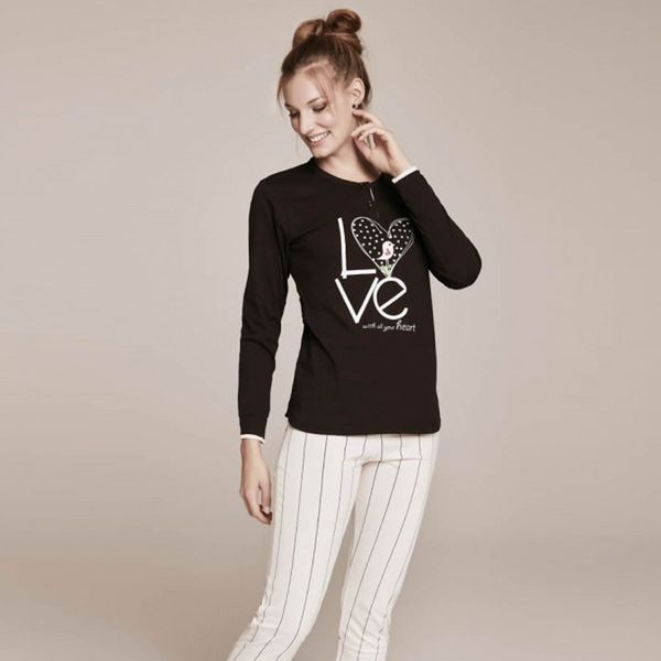 Women's Long Sleeves and Pant Pajamas Set